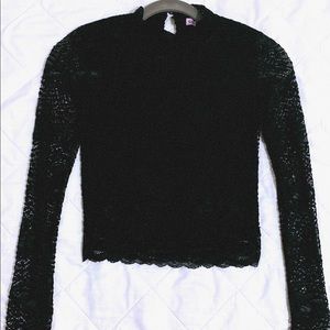 Black Floral Long Sleeve